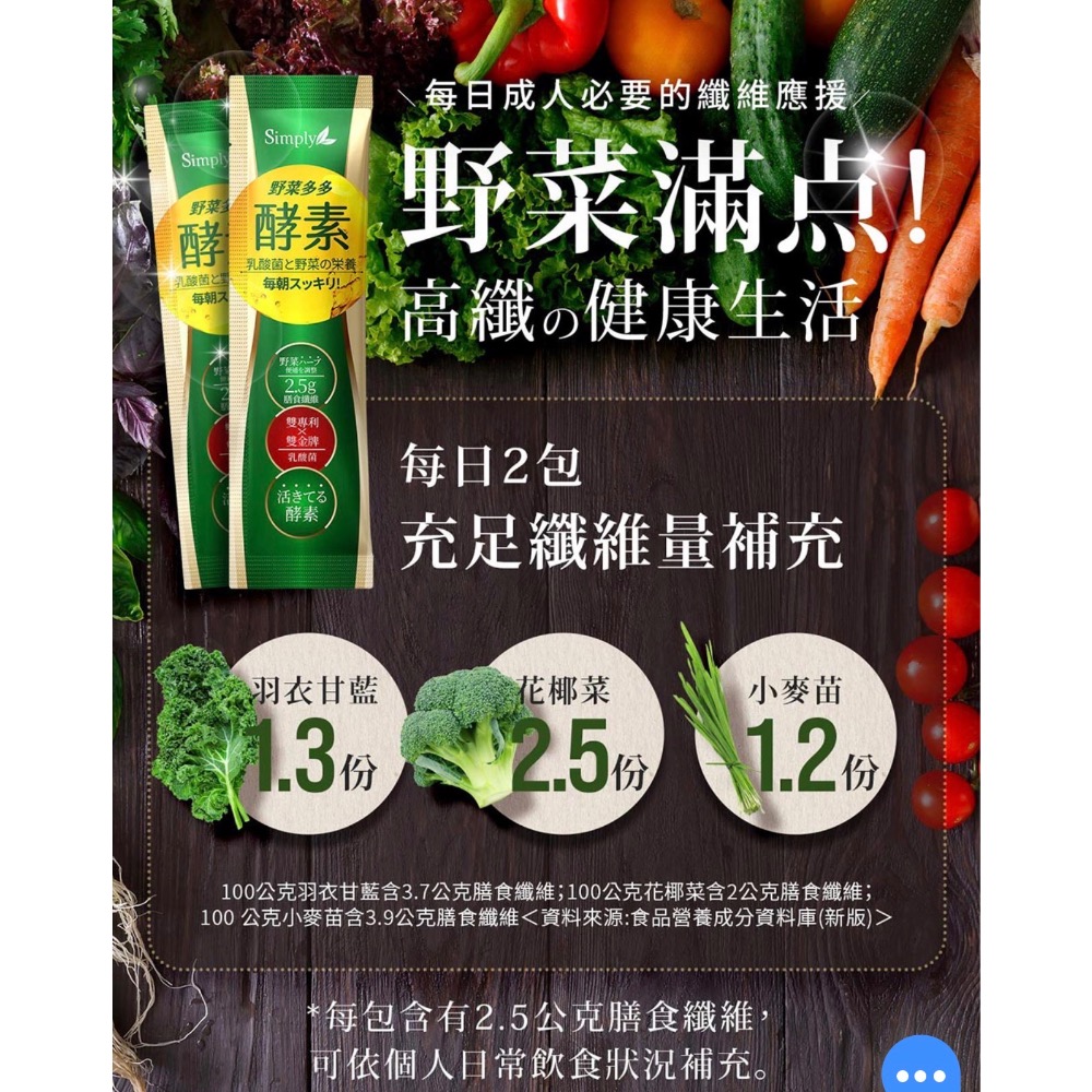 Simply新普利】野菜多多酵素粉6入/盒-細節圖2