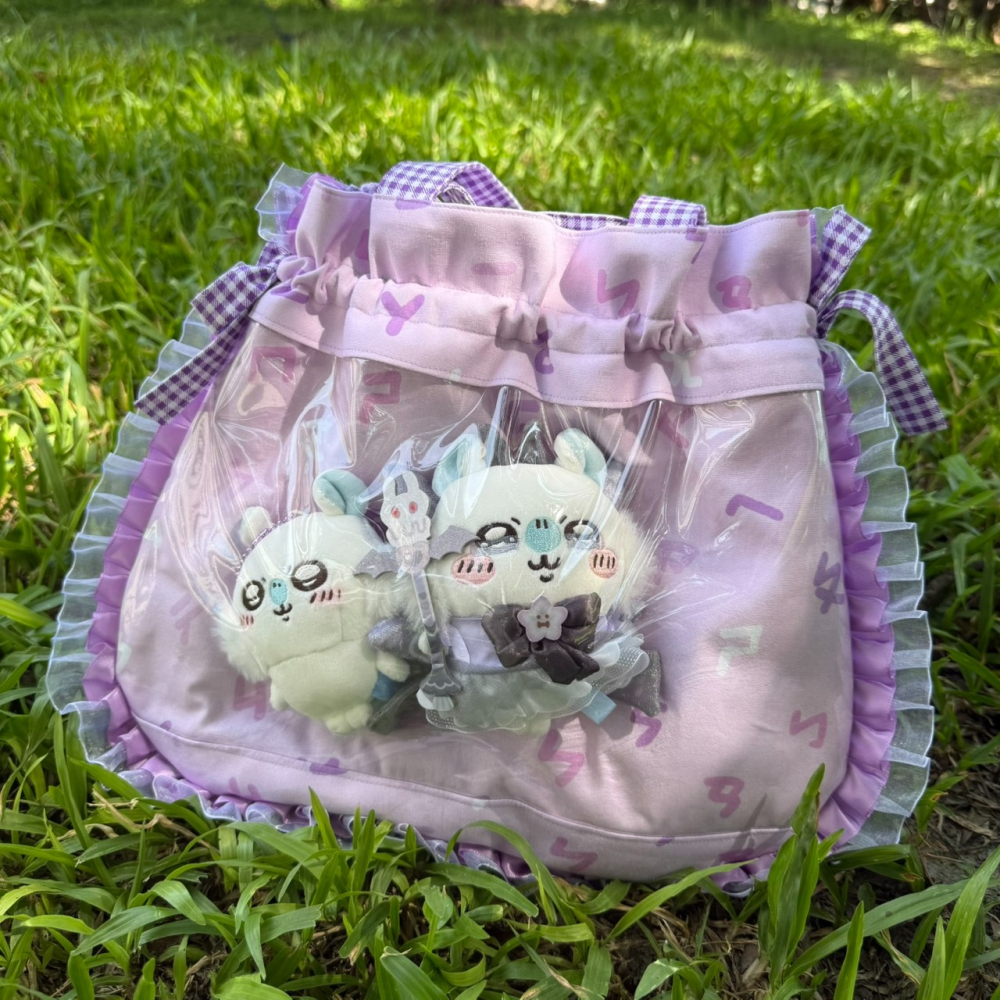 可愛肩背束口 娃包-細節圖2