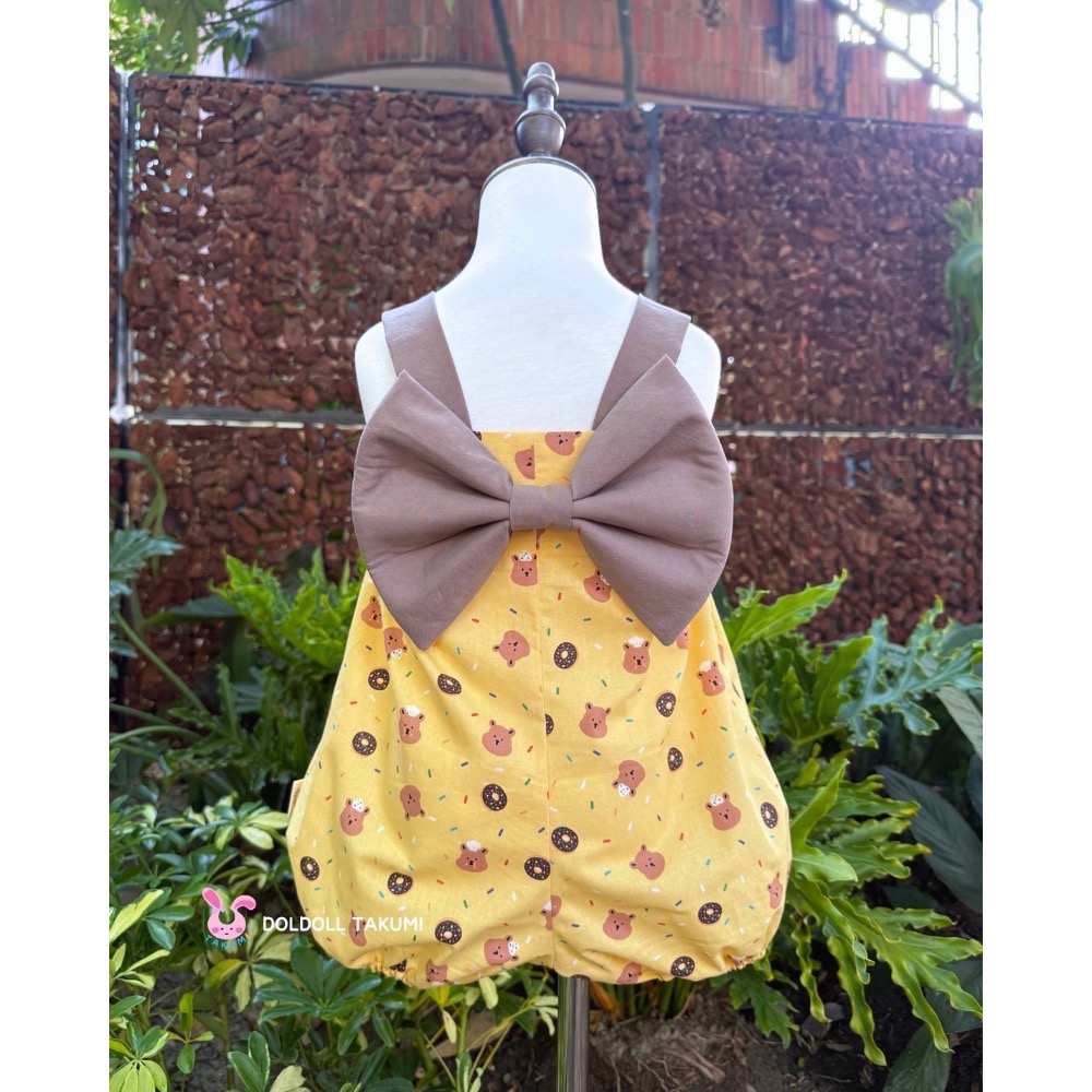 🍩甜甜巧克力熊🐻 吊帶短褲-細節圖2