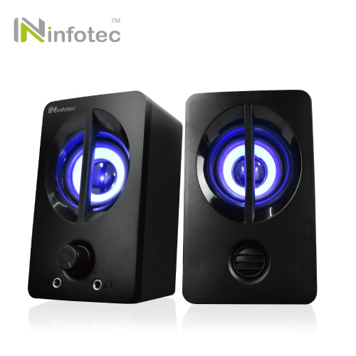 ☆YoYo 3C ☆infotec SP-U03 800W(P.M.P.O) 2.0聲道USB二件式喇叭