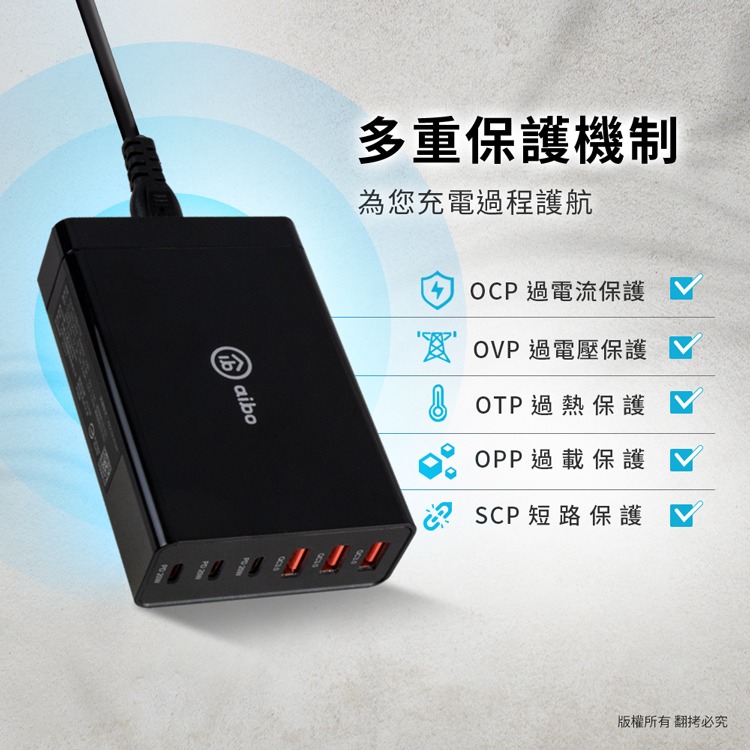 ☆YoYo 3C☆PD100W 氮化鎵GaN 四孔超速充電器(PDx3+QC3.0x1) 旅充 充電器-細節圖3