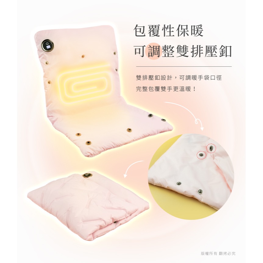 ☆YoYo 3C ☆USB三段溫控暖手袋(暖腰/暖宮/暖背/暖腳)附USB延長線 暖暖包-細節圖7