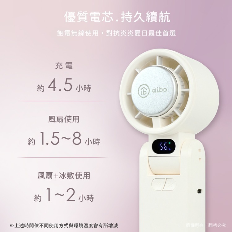 ☆YoYo 3C☆半導體冰敷 100檔調速 折疊/頸掛/手持風扇(附可調頸掛繩) 急速降溫 夏季必備 隨機出貨-細節圖6