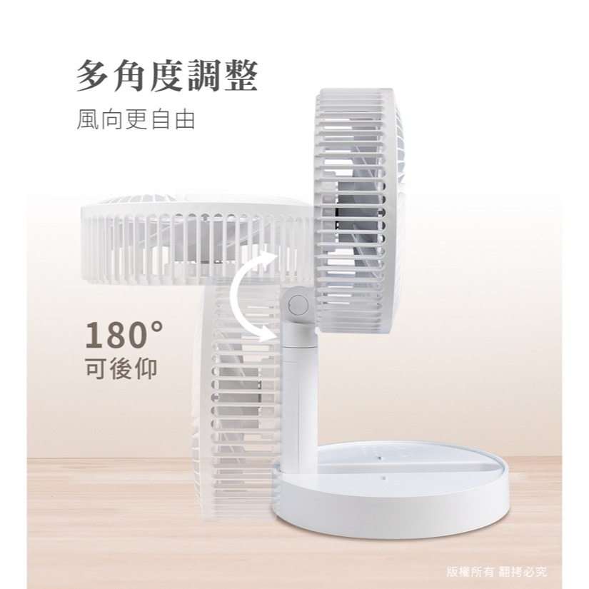 ☆YoYo 3C☆8吋 伸縮折疊超靜音大風力USB風扇(可定時) 桌上型風扇 夏季風扇 夏季必備-細節圖7