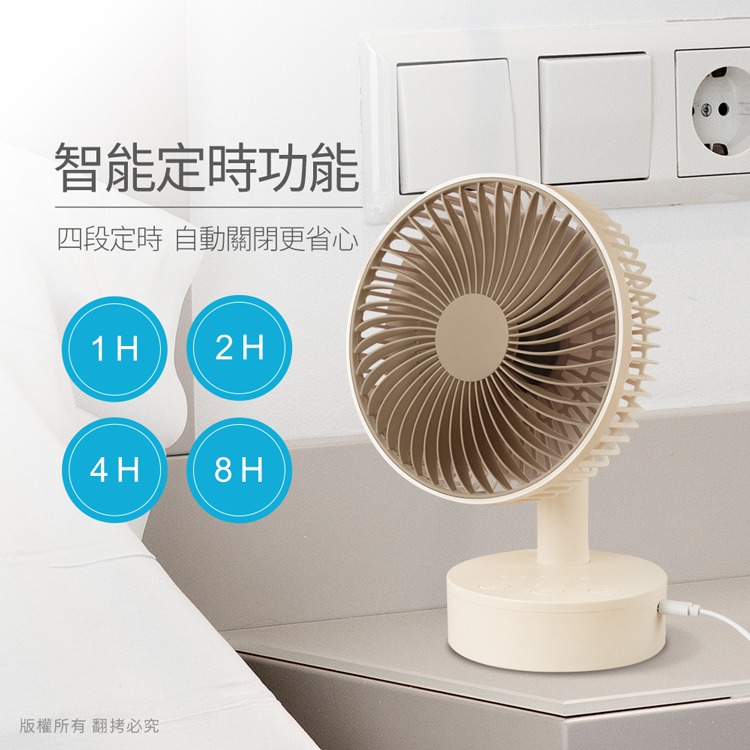 ☆YoYo 3C☆6吋 定時/自動擺頭 靜音大風量USB風扇 桌上型風扇 夏季必備-細節圖6