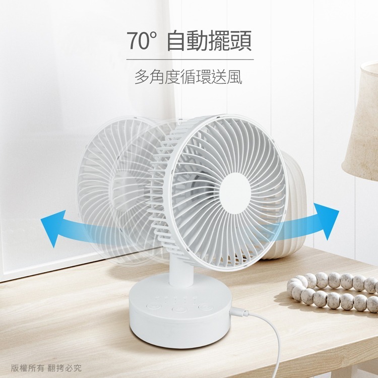 ☆YoYo 3C☆6吋 定時/自動擺頭 靜音大風量USB風扇 桌上型風扇 夏季必備-細節圖5