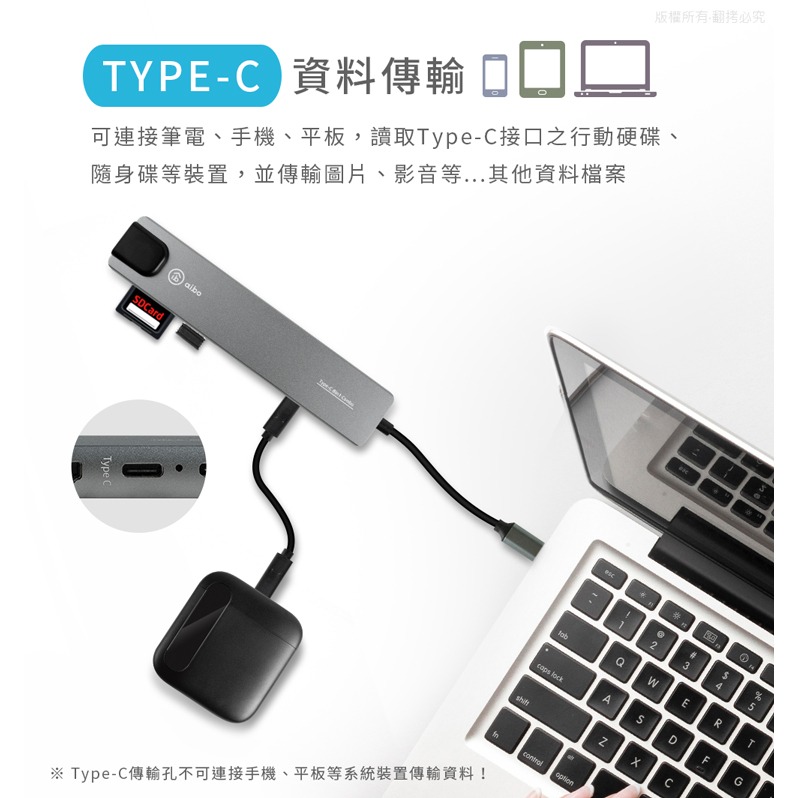 ☆YoYo 3C☆TX8 Type-C 鋁合金八合一多功能影音 智能擴充器(兼容SWITCH影音)-細節圖4