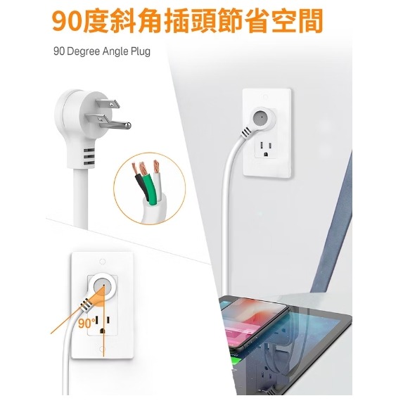 ☆YoYo 3C ☆TESSAN 1開12插3P USB+PD20W立式桌上型延長線-1.8米 多孔插座 延長線-細節圖6