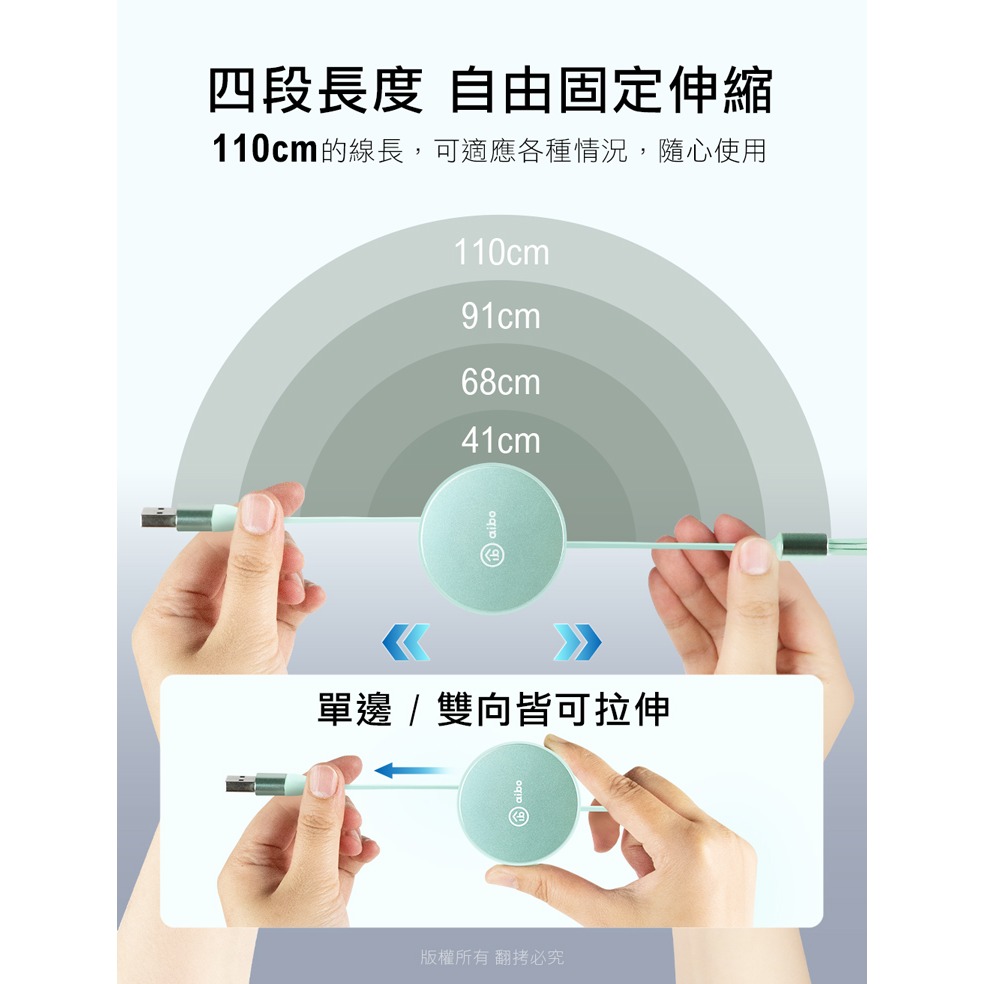 ☆YoYo 3C☆6合1 伸縮快充線 1.1M 快充線 USB Type-C Lightning 二拖三 支持15/16-細節圖4