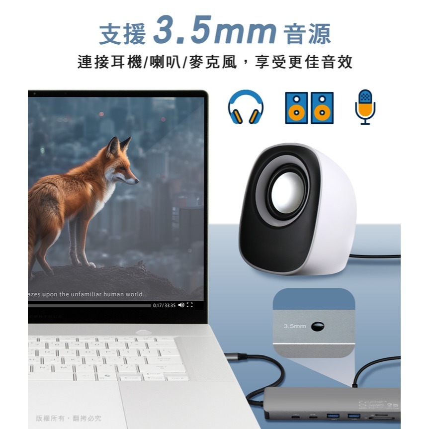 ☆YoYo 3C☆10合1 Type-C USB3.2 Gen2 超高速多功能擴充器-細節圖4