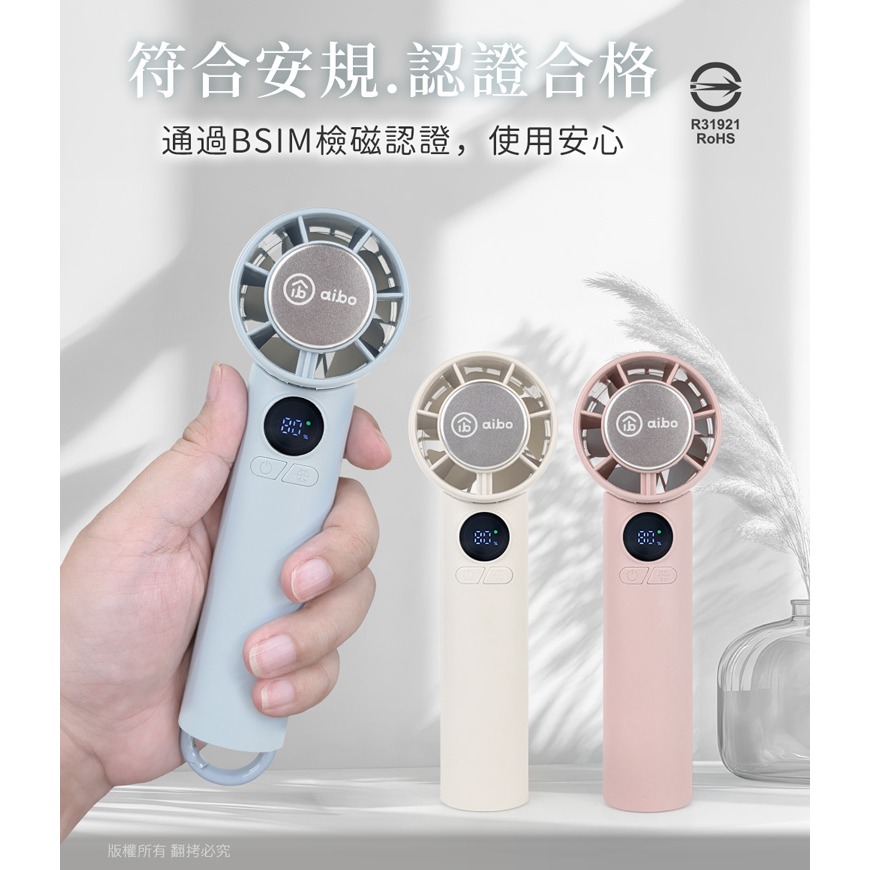 ☆YoYo 3C ☆扣環式冰敷折疊頸掛 100檔數顯高速手持風扇 輕巧 製冷 冷敷風扇-細節圖3