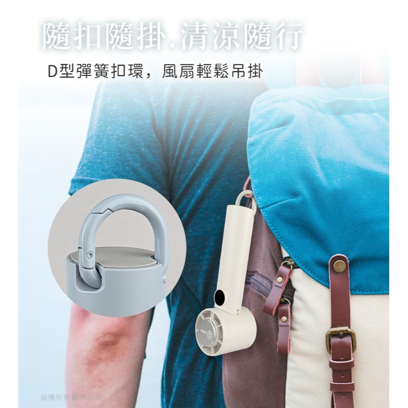☆YoYo 3C ☆扣環式冰敷折疊頸掛 100檔數顯高速手持風扇 輕巧 製冷 冷敷風扇-細節圖6
