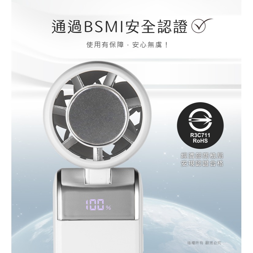 ☆YoYo 3C☆黑科技 mini 冰敷/折疊/頸掛 100檔數顯高速手持風扇 冰敷 製冷手持風扇-細節圖4