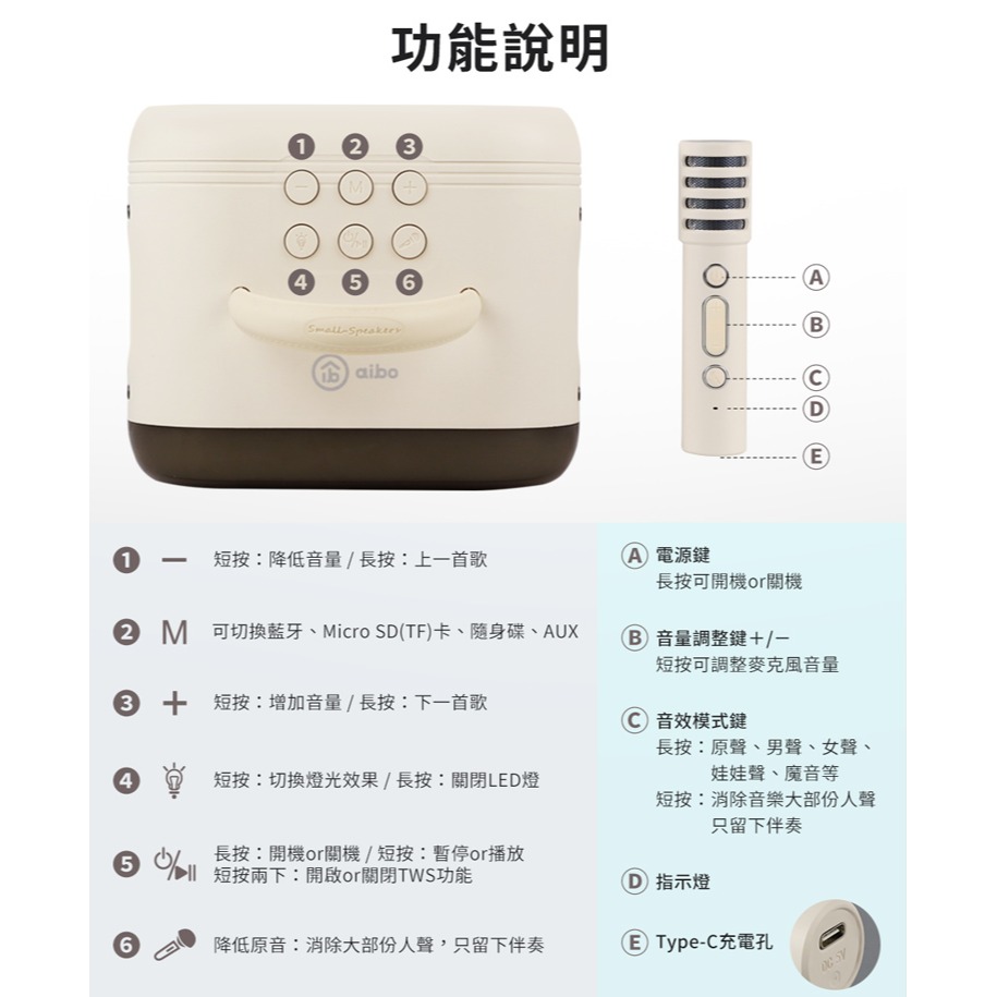 ☆YoYo 3C ☆提式雙人對唱行動KTV 炫彩藍牙喇叭無線麥克風組 雙人麥克風 卡拉OK 行動KTV-細節圖3