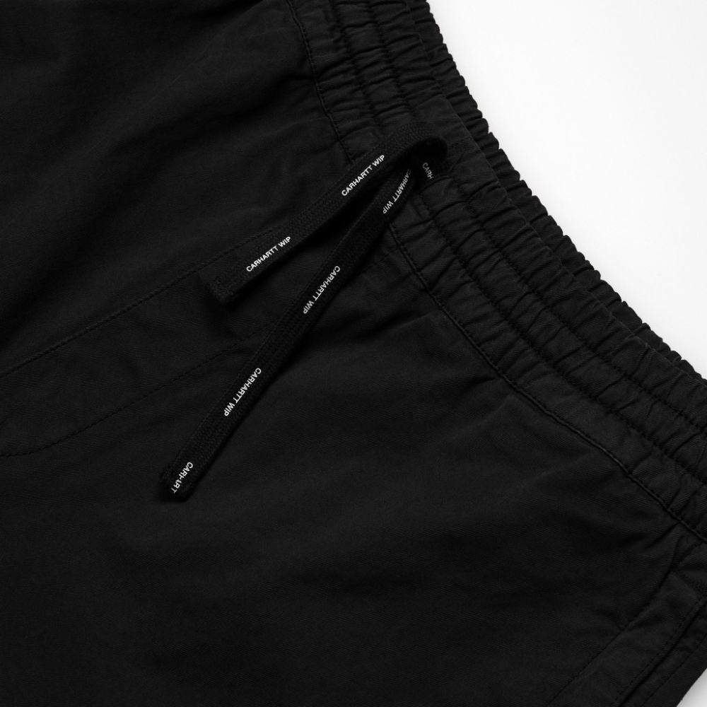 《 現貨 》全新正品 21SS Carhartt WIP Lawton Short 黑色彈性抽繩 短褲-細節圖5