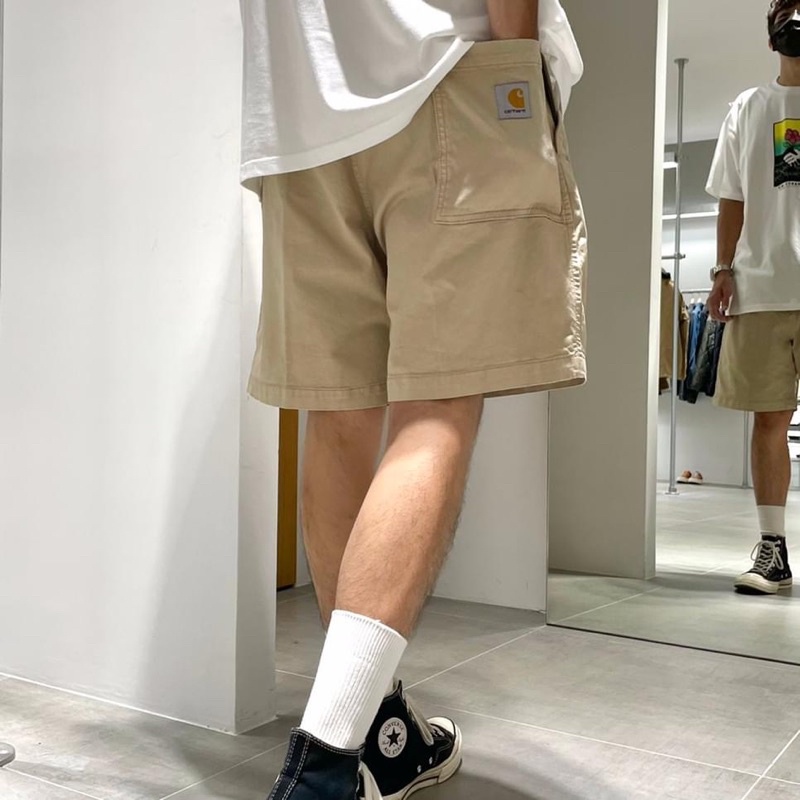 《 現貨 》全新正品 21SS Carhartt WIP Lawton Short 黑色彈性抽繩 短褲-細節圖9