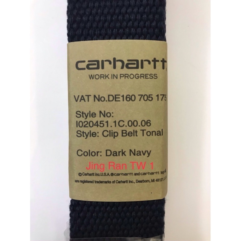 《 現貨 附紙袋 》台灣公司貨 Carhartt WIP 24SS Clip Belt Chrome 夾式 皮帶-細節圖2