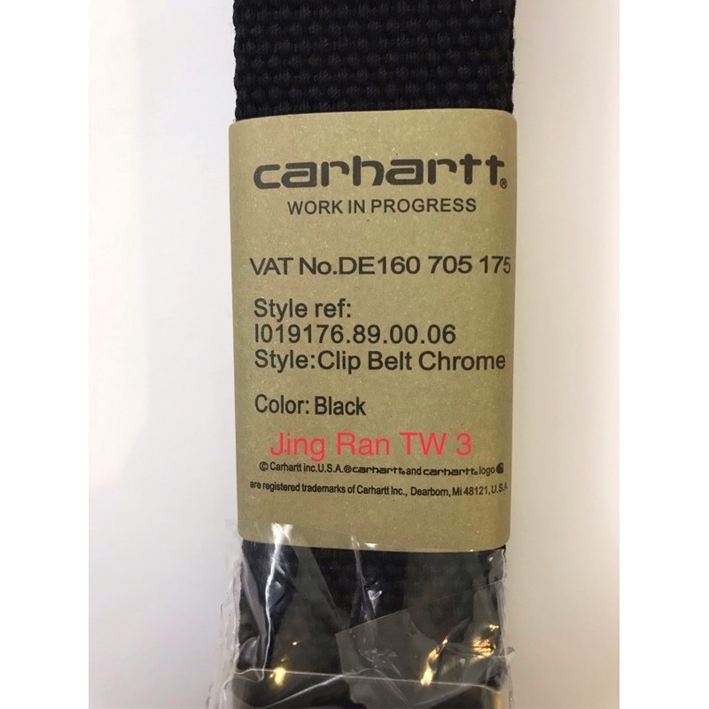 《 現貨 附紙袋 》台灣公司貨 Carhartt WIP 24SS Clip Belt Chrome 夾式 皮帶-細節圖3