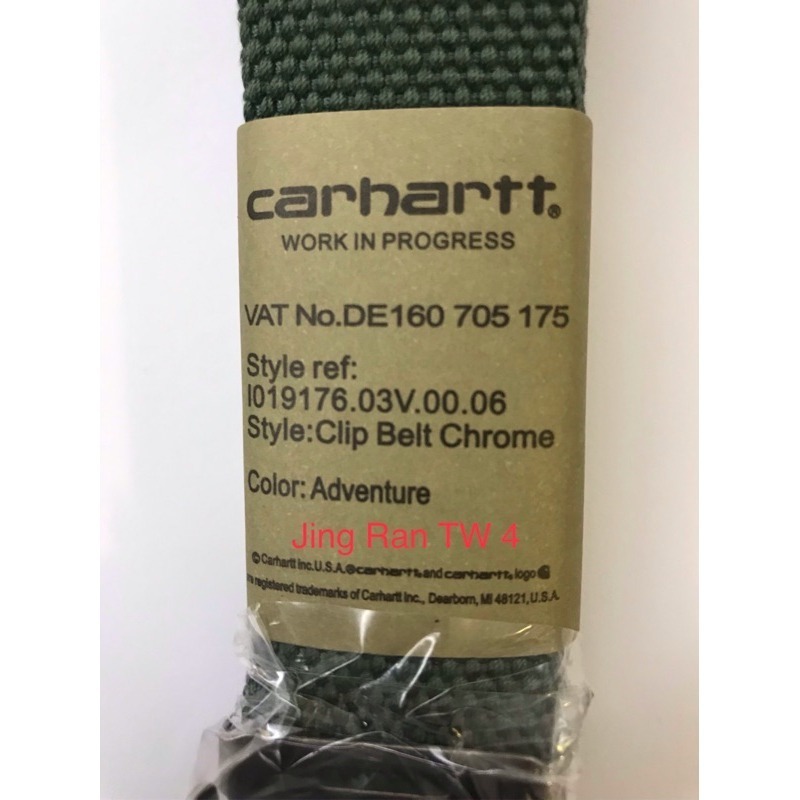 《 現貨 附紙袋 》台灣公司貨 Carhartt WIP 24SS Clip Belt Chrome 夾式 皮帶-細節圖4