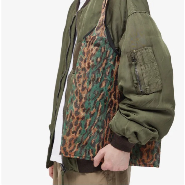 《 現貨 》 全新正品 23SS WACKO MARIA × SPEAK EASY Tote 托特包 豹紋 網眼-細節圖4