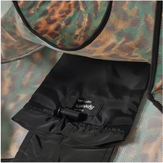 《 現貨 》 全新正品 23SS WACKO MARIA × SPEAK EASY Tote 托特包 豹紋 網眼-細節圖5