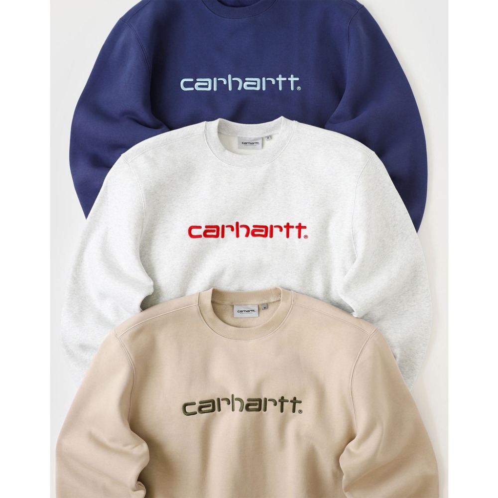《 10/19 》台灣公司貨 23FW Carhartt WIP Sweatshirt 基本款 刺繡 大學T 衛衣-細節圖2