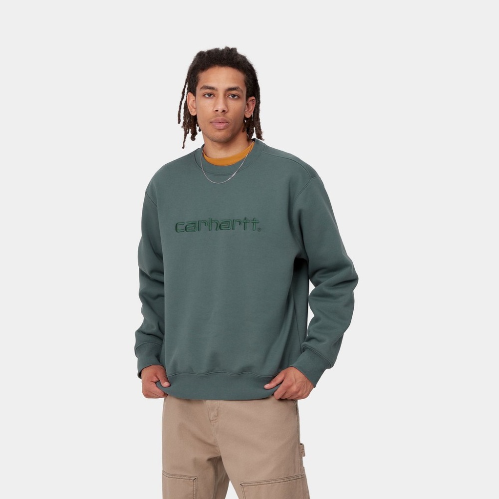 《 10/19 》台灣公司貨 23FW Carhartt WIP Sweatshirt 基本款 刺繡 大學T 衛衣-細節圖5