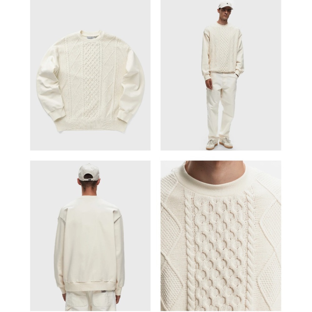 《 現貨 M 》全新正品 24FW Carhartt WIP Tridon Sweater (Natural) 毛衣-細節圖3