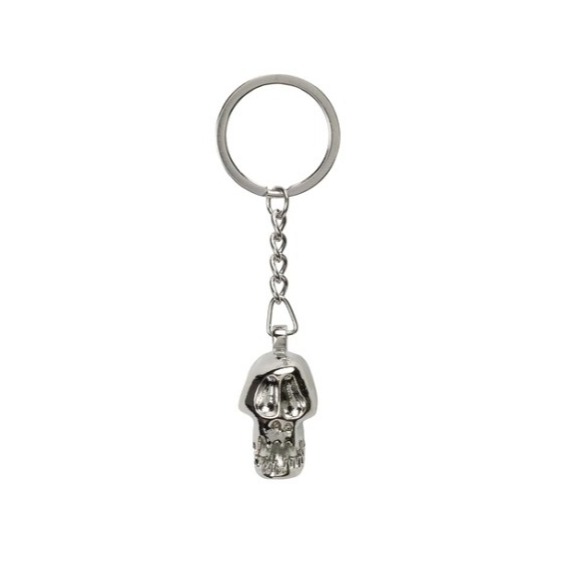 《 現貨 》台灣公司貨 Stussy Skull Keychain 銀色 鑰匙圈 附防塵套-細節圖2