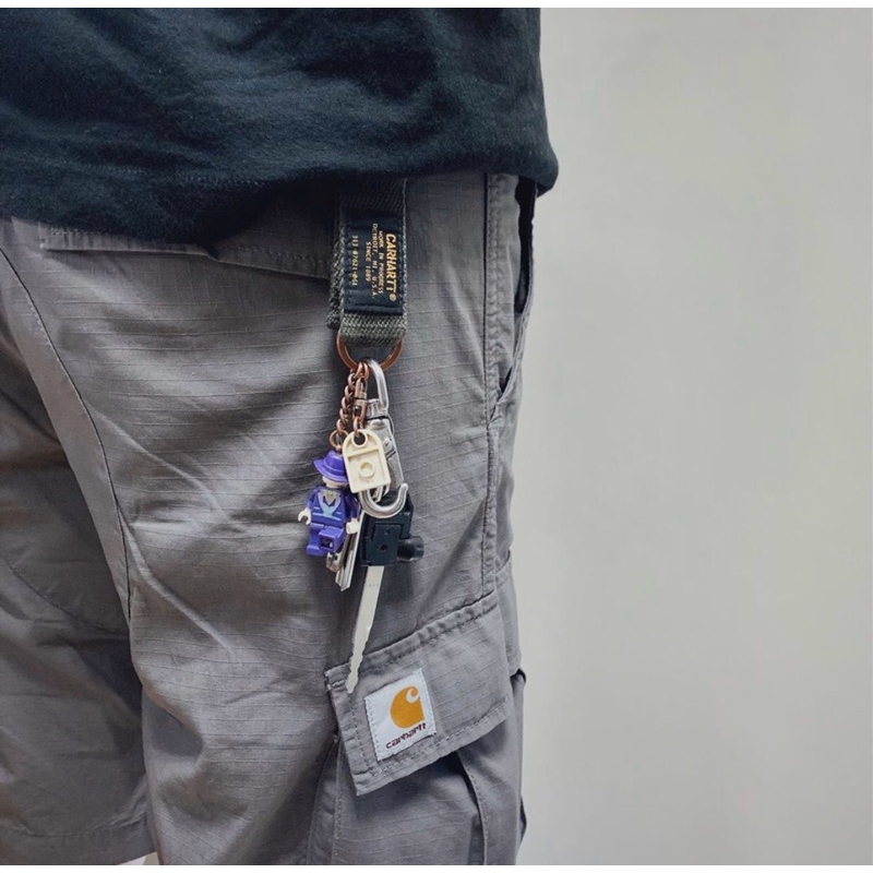 不再版 完售 絕版 勿受騙 Carhartt WIP 18FW 軍事布標 鑰匙圈 Keychain 黑色 軍綠 虎斑迷彩-細節圖6