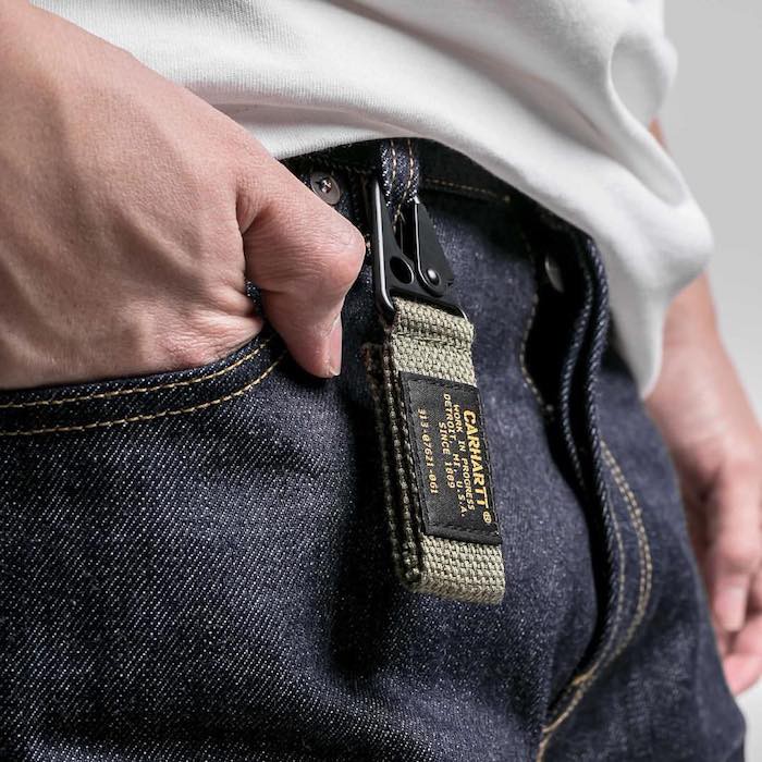 不再版 完售 絕版 勿受騙 Carhartt WIP 18FW 軍事布標 鑰匙圈 Keychain 黑色 軍綠 虎斑迷彩-細節圖7