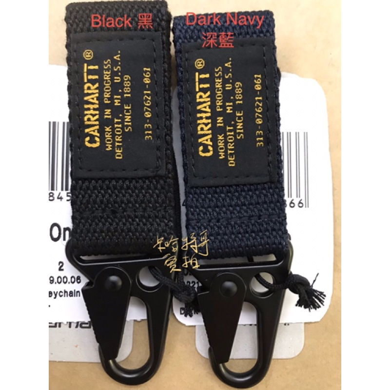不再版 完售 絕版 勿受騙 Carhartt WIP 18FW 軍事布標 鑰匙圈 Keychain 黑色 軍綠 虎斑迷彩-細節圖8