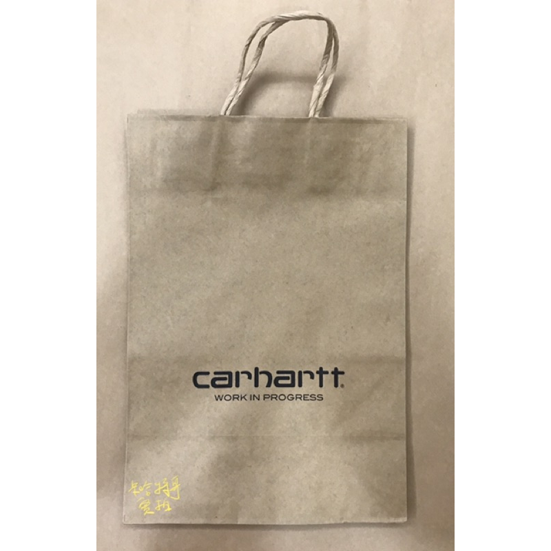 《現貨》台灣公司貨 Carhartt WIP 加價購 原廠 紙袋 牛皮  提袋 白 雙色( 大 中 小 ）-細節圖3