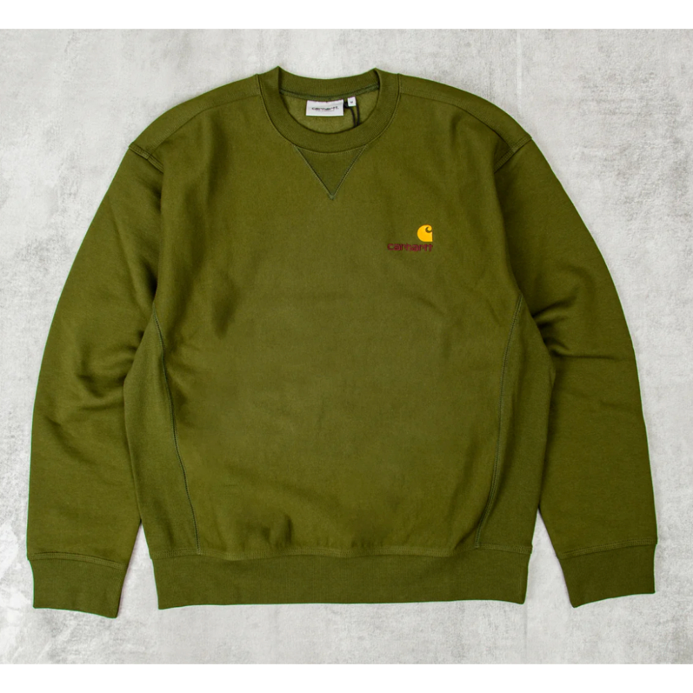 《 現貨 XL 》全新正品 24FW Carhartt WIP American Script Sweat 衛衣 大學T-細節圖2