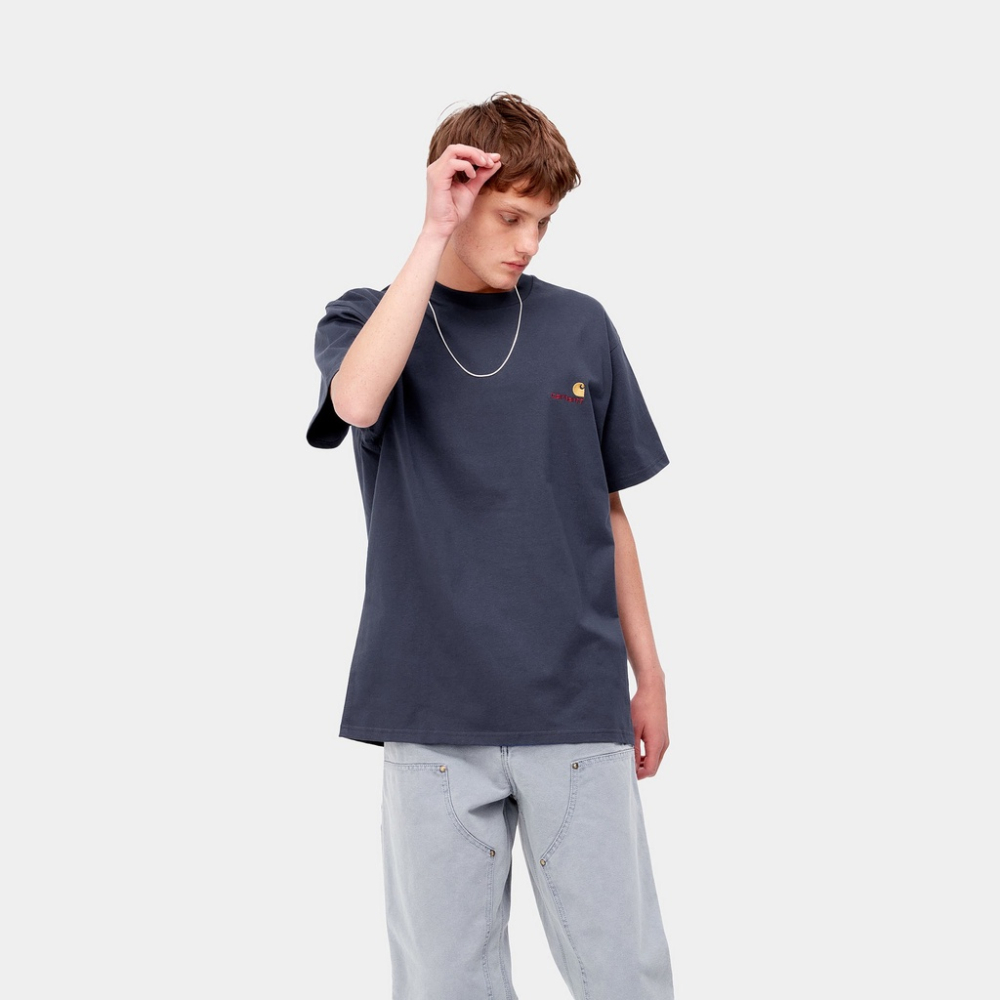 《7/8》台灣公司貨 23SS Carhartt WIP S/S American Script 有機棉 重磅 短袖-細節圖3