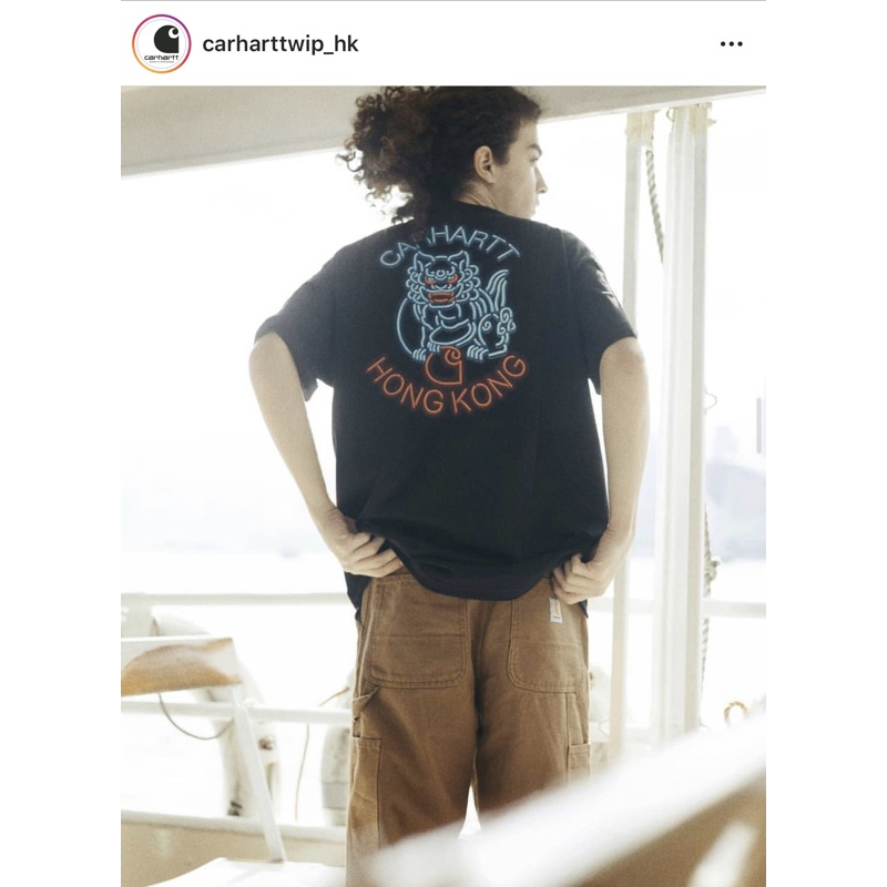 《現貨》全新正品 Carhartt WIP 石獅 尖沙嘴旗艦店開幕限定口袋短T Pocket-細節圖3