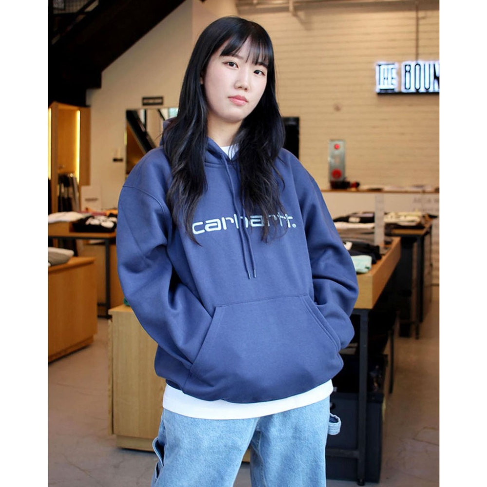 《 9/19 》台灣公司貨 24FW Carhartt WIP Hooded Sweat 刺繡 刷毛 大學 帽Ｔ-細節圖7