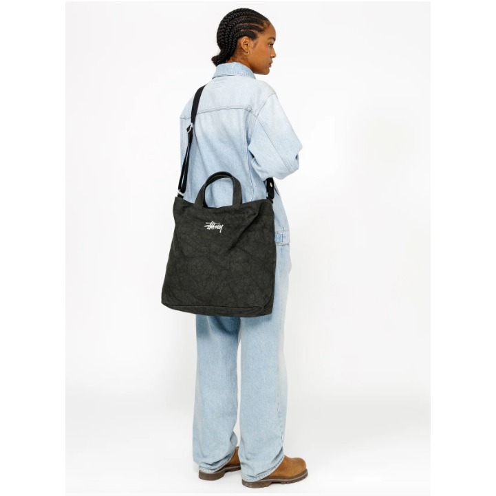 《 現貨 》台灣公司貨 Stüssy CANVAS CROSSBODY BAG  帆布 側背包 水洗 郵差包-細節圖4