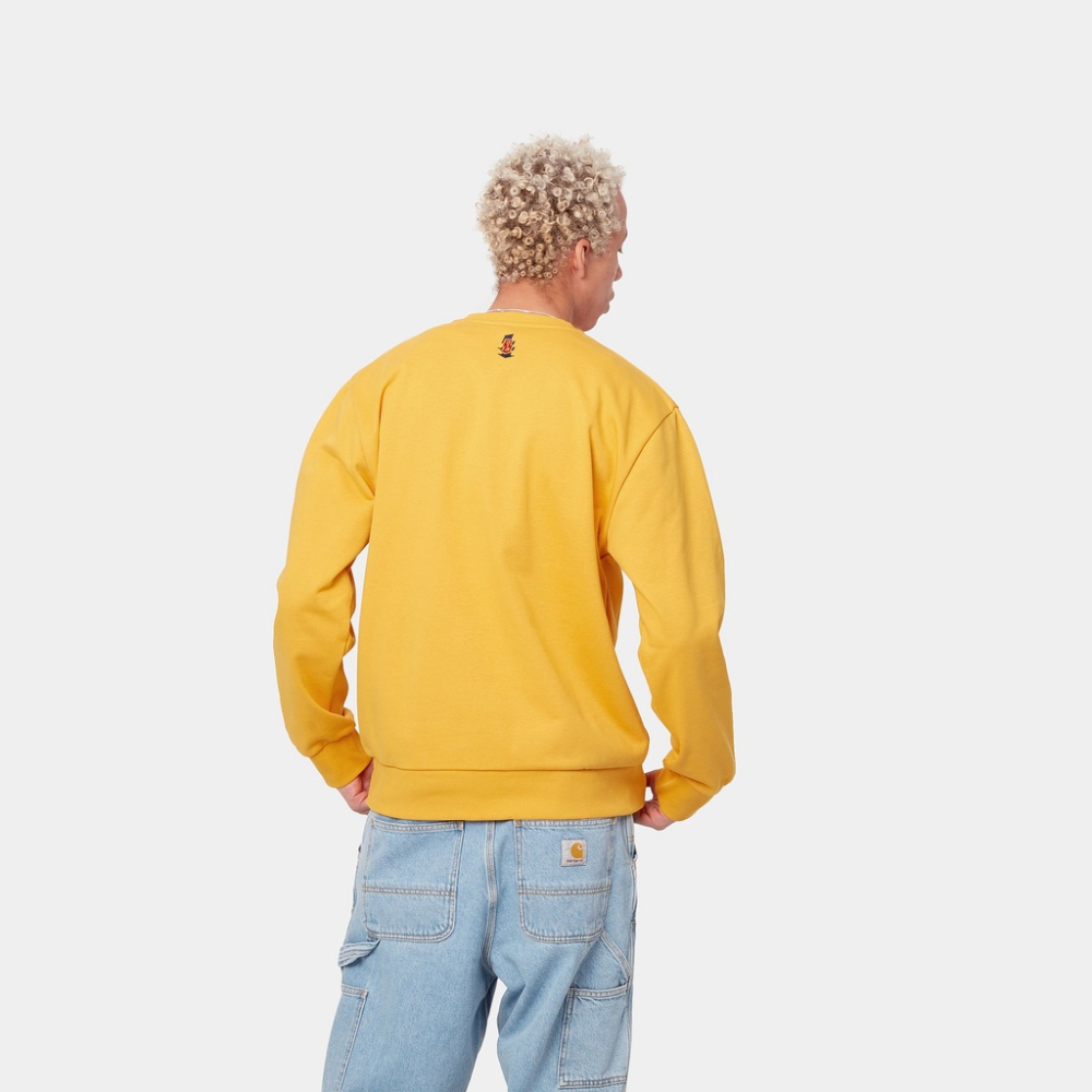 《 零碼S 》全新正品 22SS Carhartt WIP Geo Script Sweat 衛衣 幾何 大學踢 無刷毛-細節圖6