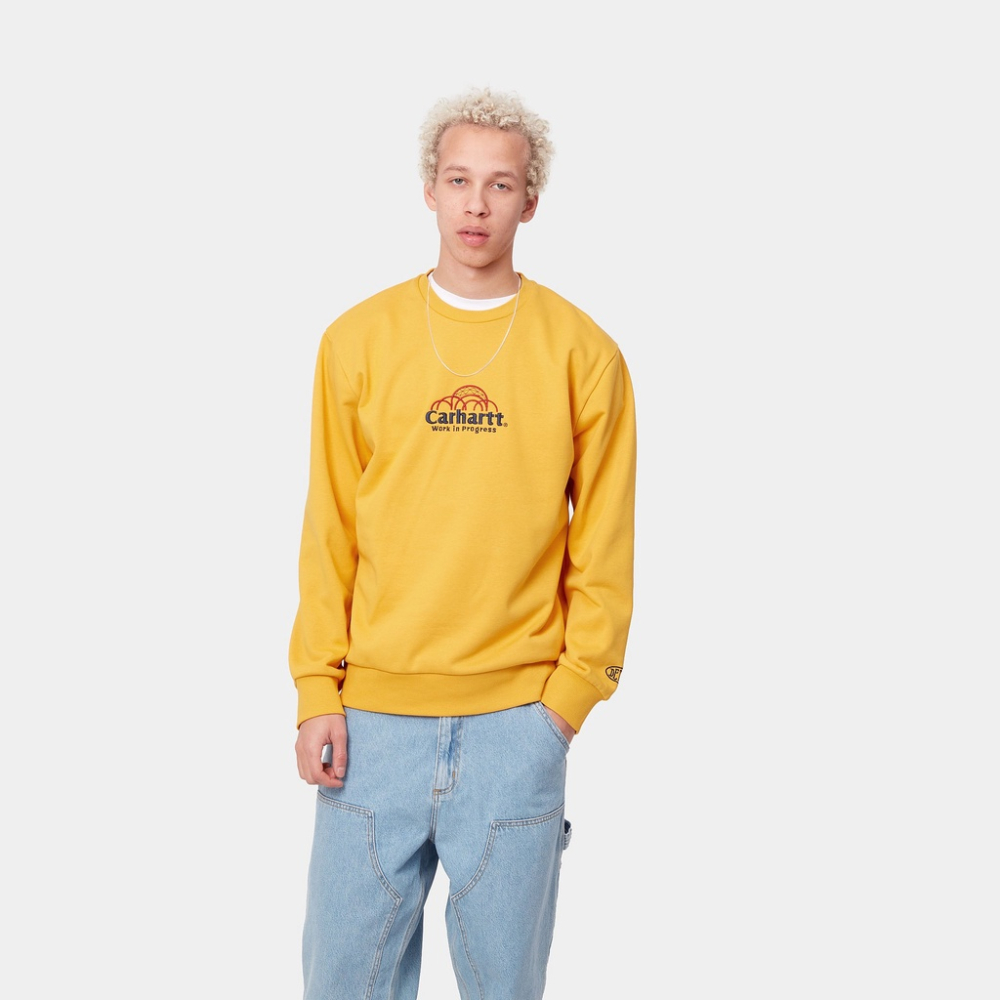《 零碼S 》全新正品 22SS Carhartt WIP Geo Script Sweat 衛衣 幾何 大學踢 無刷毛-細節圖7