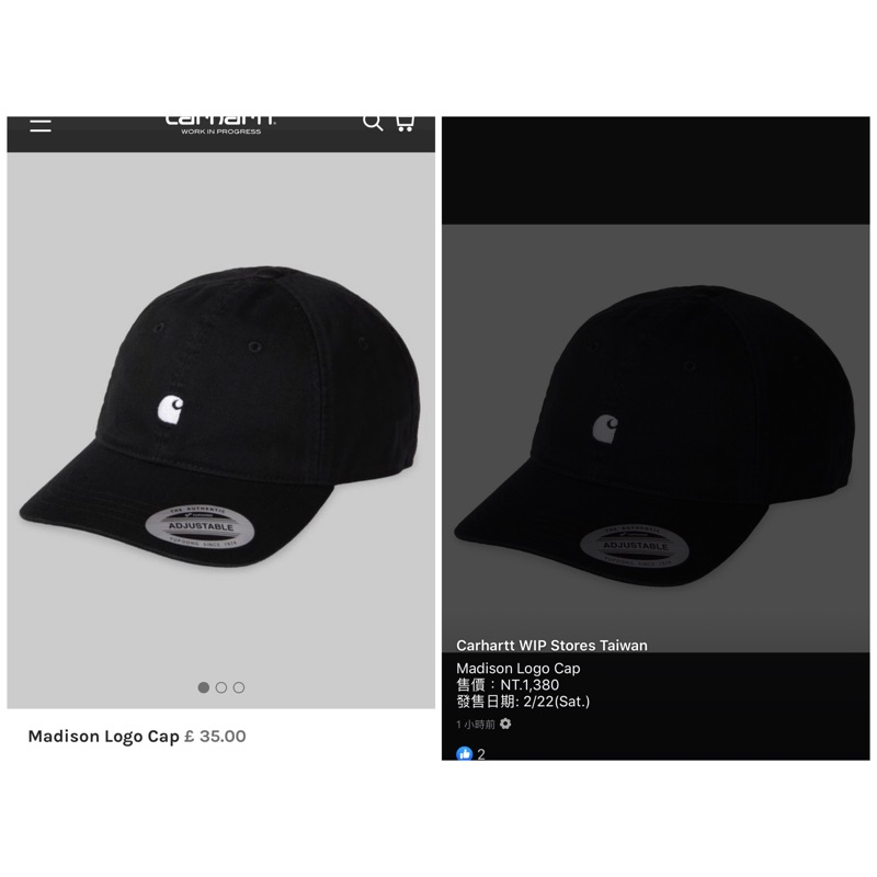 《 11/04 》台灣公司貨 24FW Carhartt WIP Madison Logo Cap 棒球帽 老帽-細節圖2