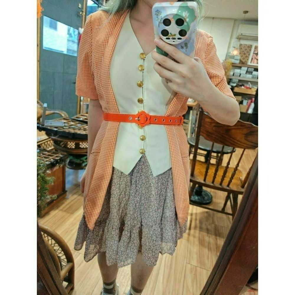 橙色黃昏古著-細節圖6