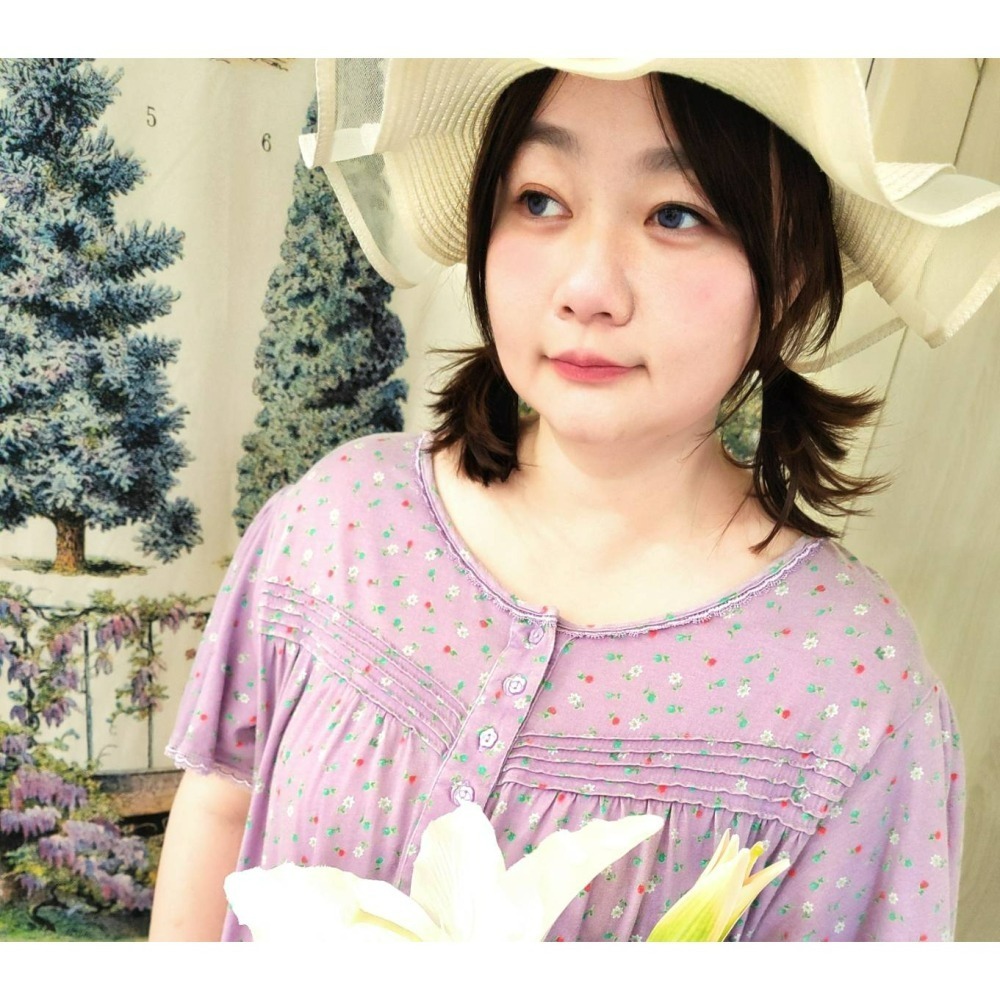 純棉紫古著洋-細節圖2