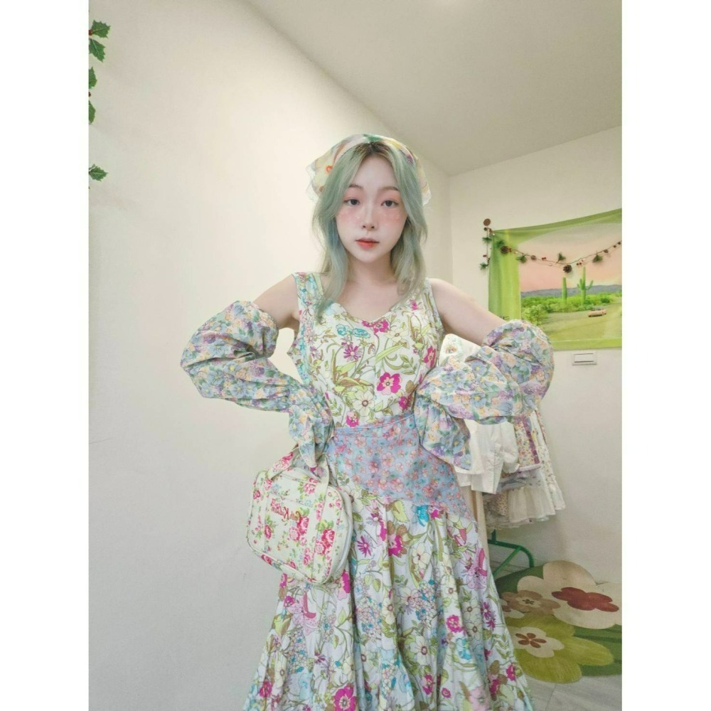 古著花裙-細節圖4