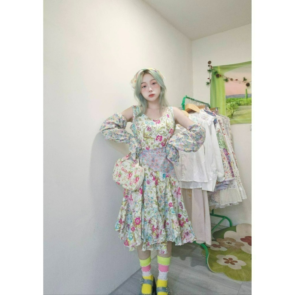 古著花裙-細節圖9