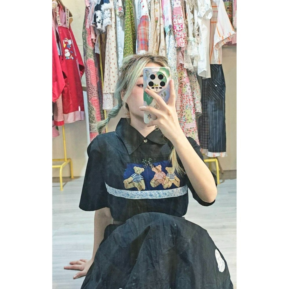 泰迪黑背心裙-細節圖6