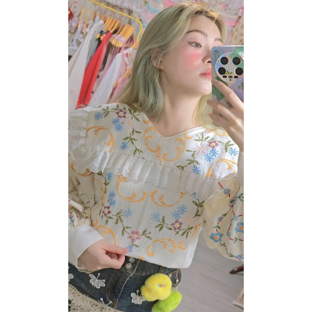 remake刺繡白衫-細節圖4