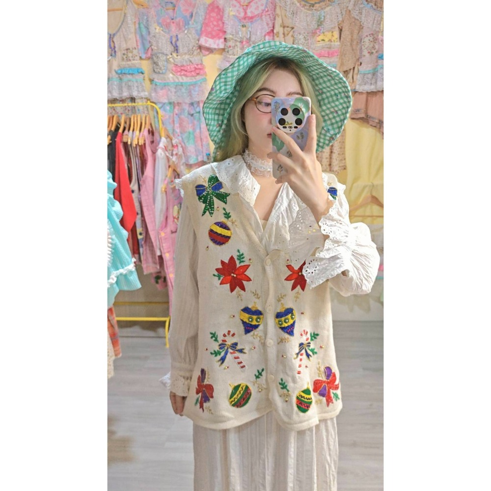 聖誕古著背心-細節圖2