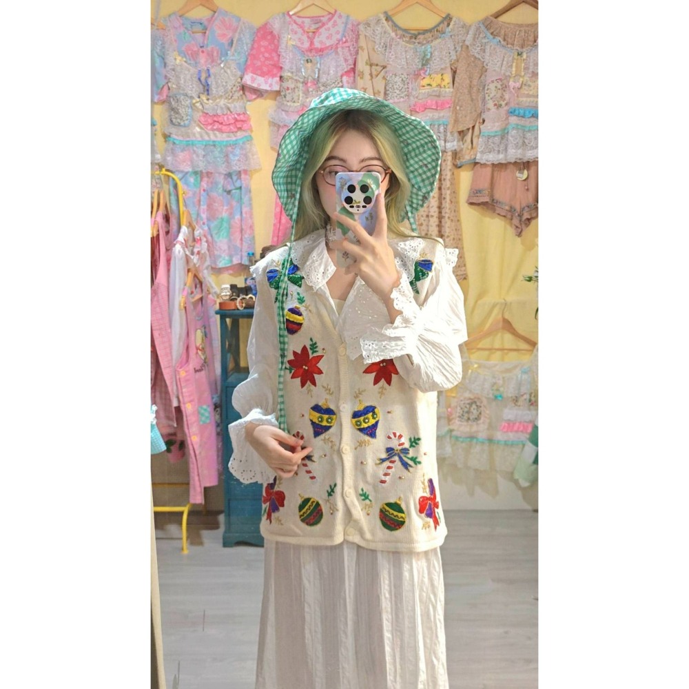 聖誕古著背心-細節圖6