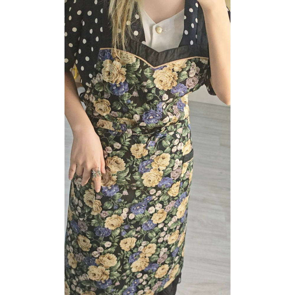 復古花圍裙-細節圖3